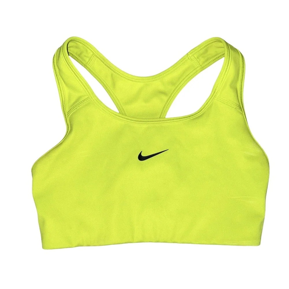 Nike Womens Dri Fit Green Round Neck Racerback Pullover Sports Bra Size XS